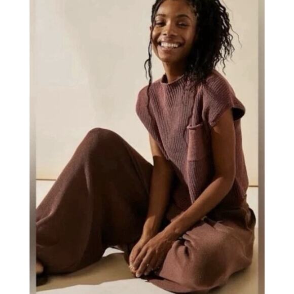 Free People Freya Sweater Set Womens Small Boho Chic Relaxed Beach Casual - Picture 1 of 16